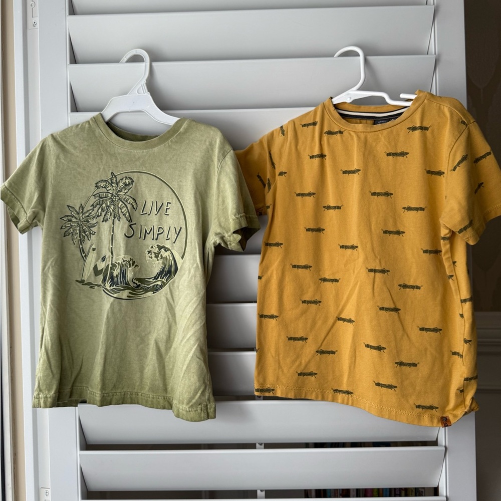 Graphic Tees and Hoodie Set - Green, Yellow, Red, White - Picture 7 of 11